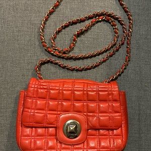 Vintage Stuart Wietzman quilted red bag